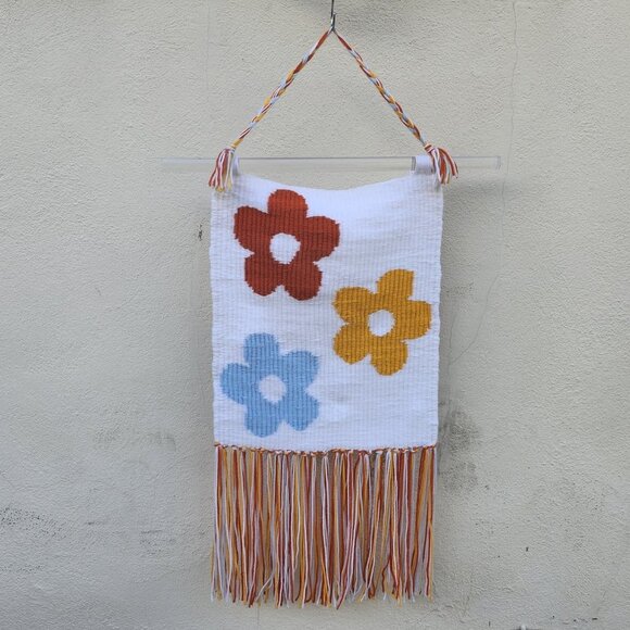 5/$100 SALE - Vintage Mid Century Style Floral Tapestry - Picture 3 of 6